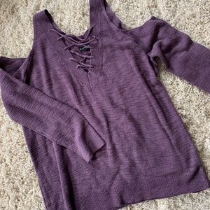 Express Cold Shoulder Sweater